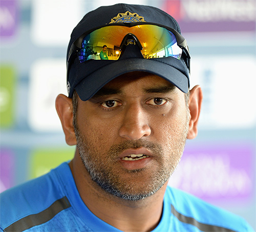 MS Dhoni during a press conference
