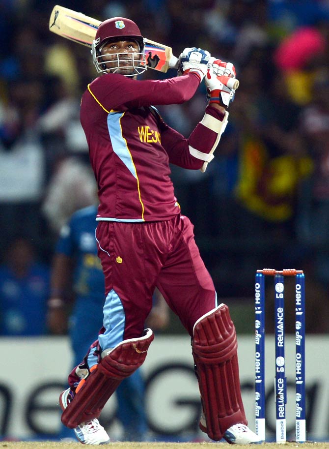 Marlon Samuels of the West Indies bats during the 2012 ICC World Twenty20 
