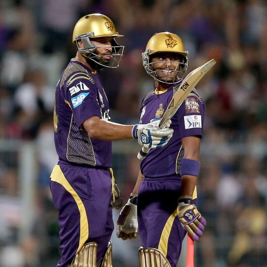 Yusuf Pathan (left) with a teammate