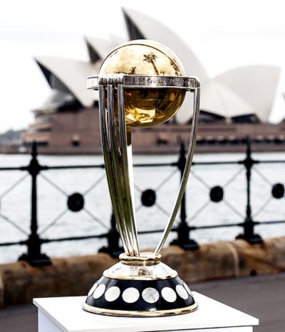 The ICC Cricket World Cup trophy