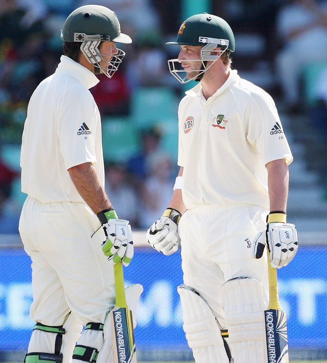 Phillip Hughes and Ricky Ponting