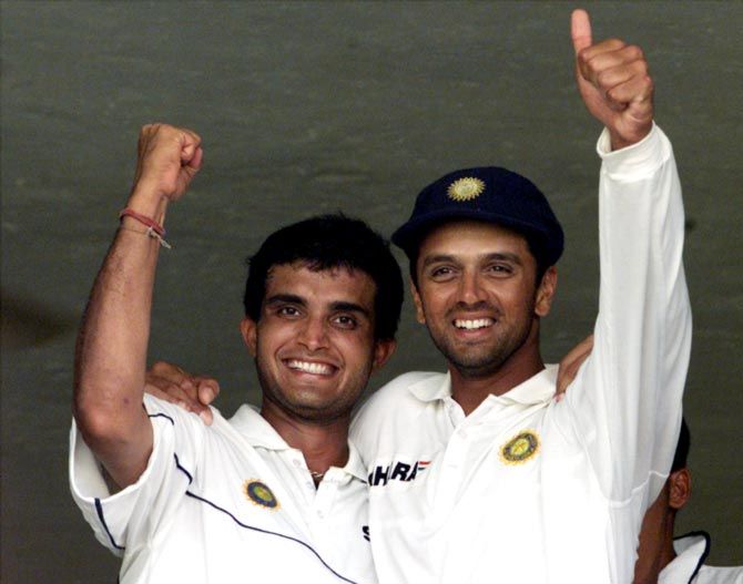 Rahul Dravid, seen here with Sourav Ganguly, may have retired from the game but remains passionately committed to honing its future.