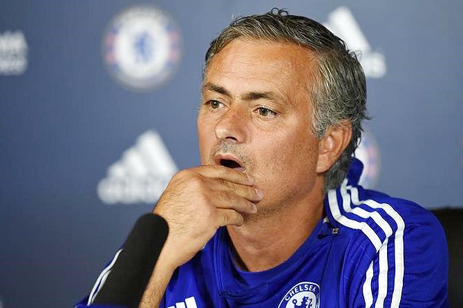 Chelsea manager Jose Mourinho during the press conference on Friday
