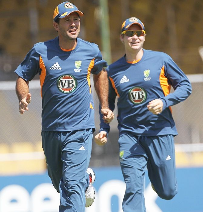 Ricky Ponting, left, and Steven Smith