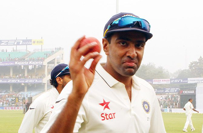 Ravichandran Ashwin, after another 5 wicket haul. Photograph: BCCI