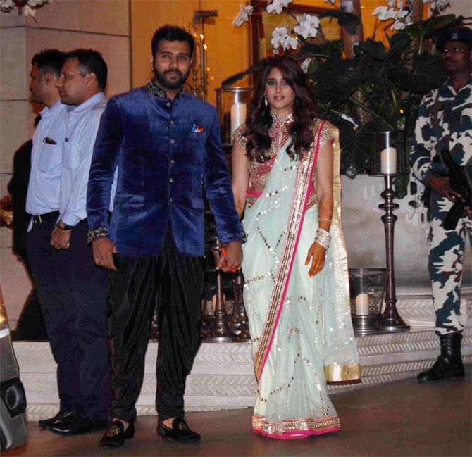 Rohit Sharma with his fiancee 