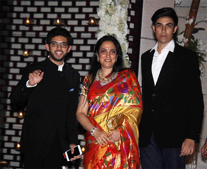 Aditya Thackeray with his family