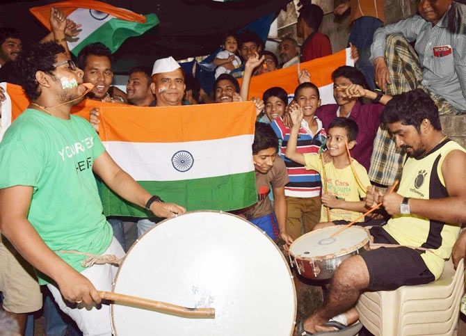 Fans celebrating in Mumbai