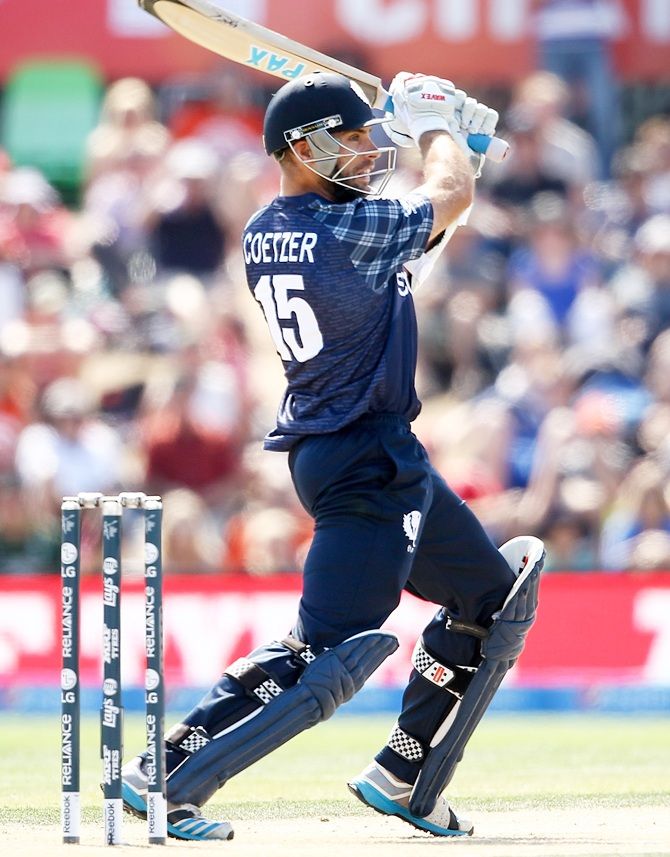 Kyle Coetzer of Scotland bats during the 2015 ICC Cricket World Cup match against England