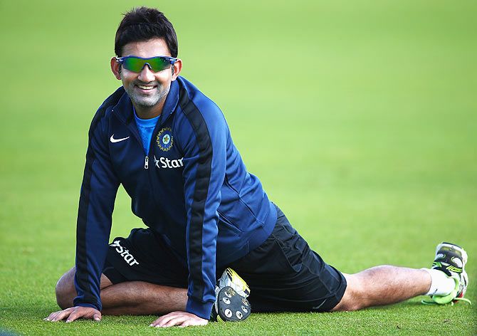 India's Gautam Gambhir during a India nets session at Trent Bridge in Nottingham on July 7, 2014