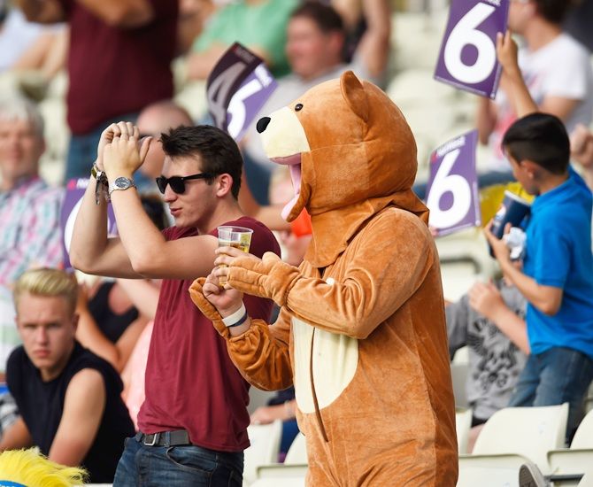  A Bears fan celebrates