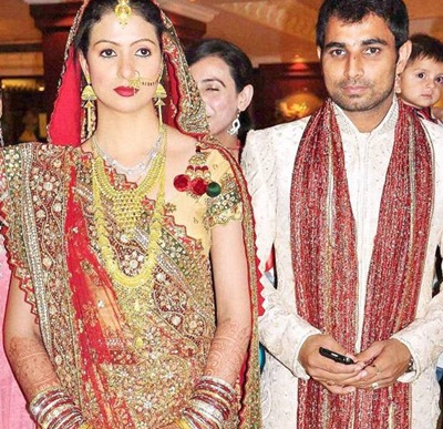 Mohammed Shami with his wife