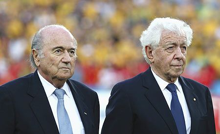 FIFA head Sepp Blatter and FFA chief Frank Lowy