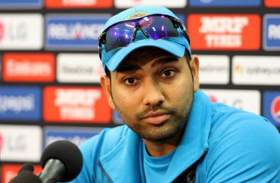 Indian player Rohit Sharma speaks during a press conference at the Sydney Cricket Ground on Wednesday