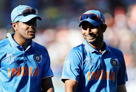 Indian player Umesh Yadav and Mohammed Shami