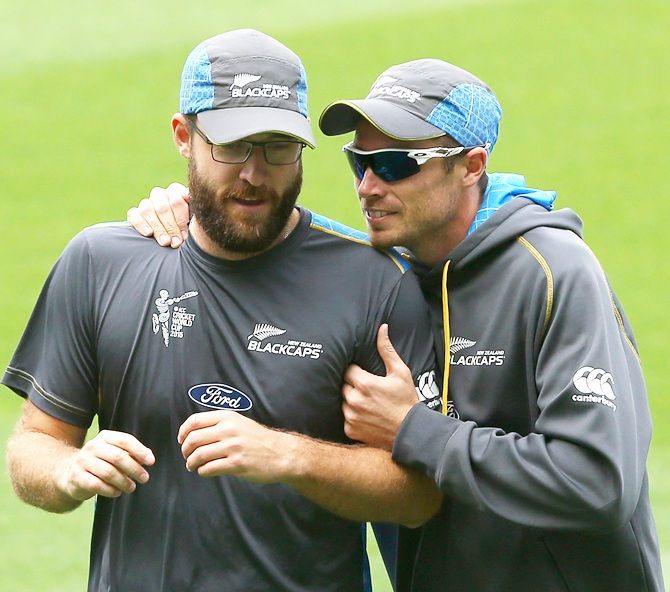 Daniel Vettori and Tim Southee