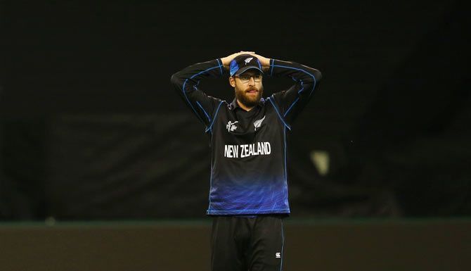 New Zealand's Daniel Vettori during the World Cup final in Melbourne on Sunday