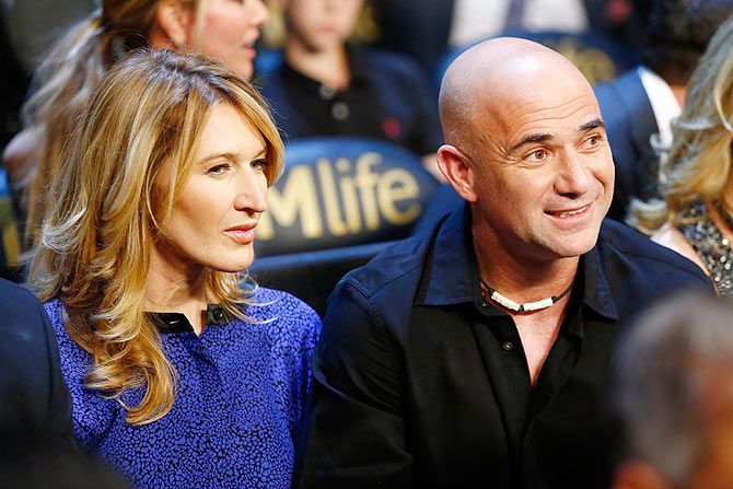 Andre Agassi and wife Steffi Graf