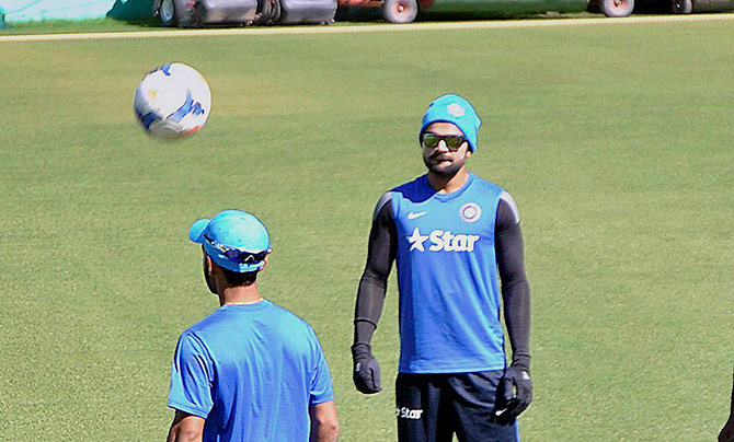India's Test captain Virat Kohli during a practice session 