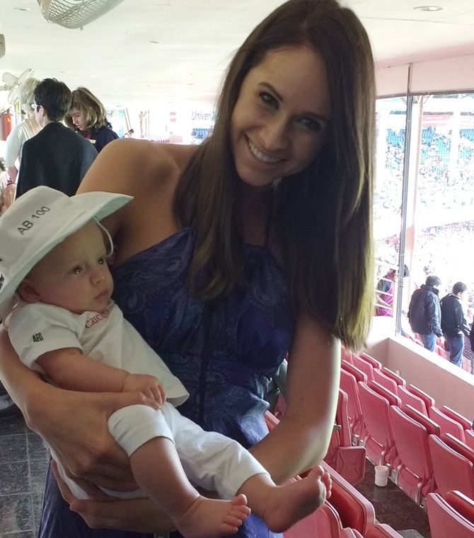 AB de Villiers’s wife and son