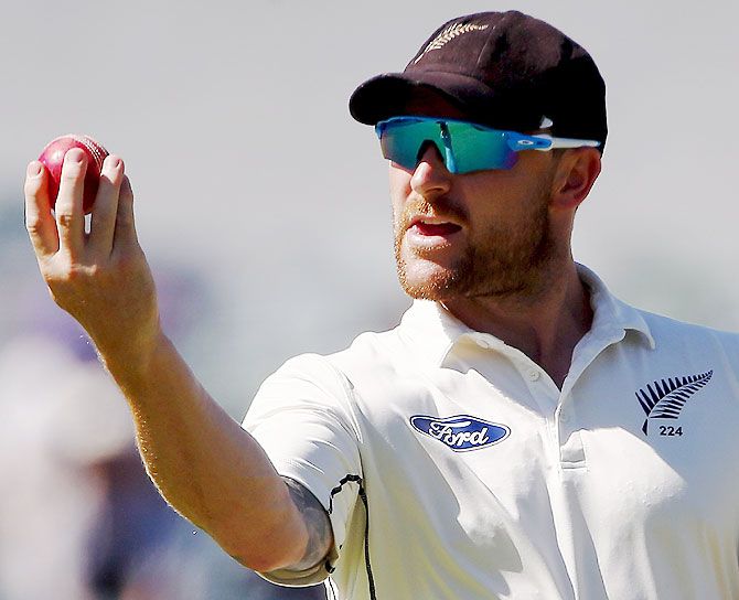 Brendon McCullum with pink ball for Day-Night Tests