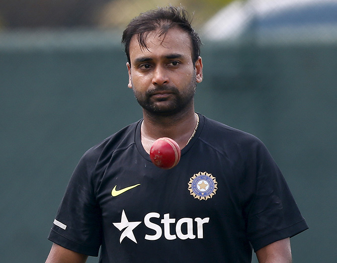 Amit Mishra during a training session 