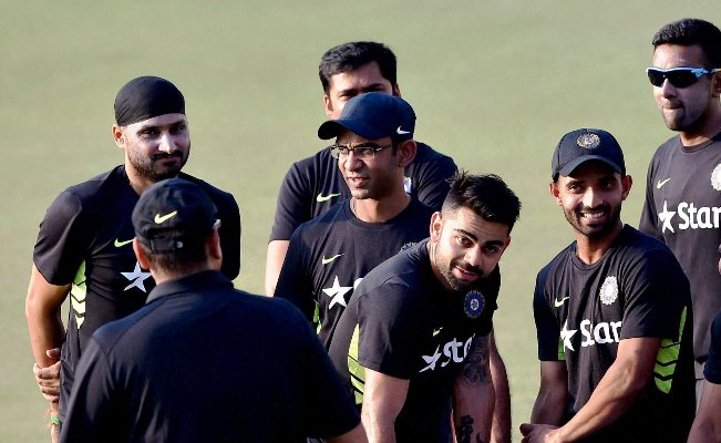 The Indian team during a practice session 