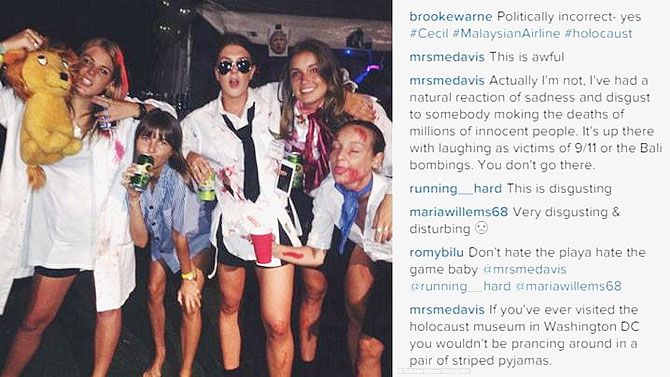 The Instagram picture posted by Brooke Warne (extreme left)
