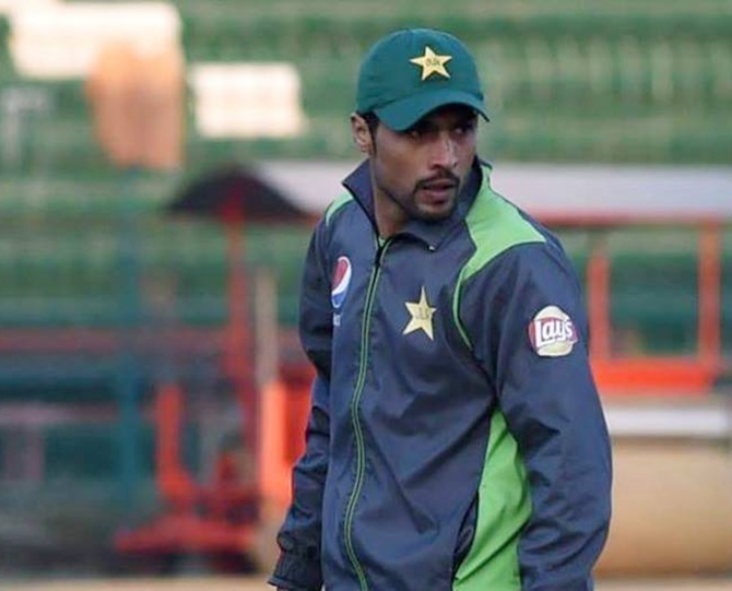 Pakitan's Mohammad Amir during nets session 