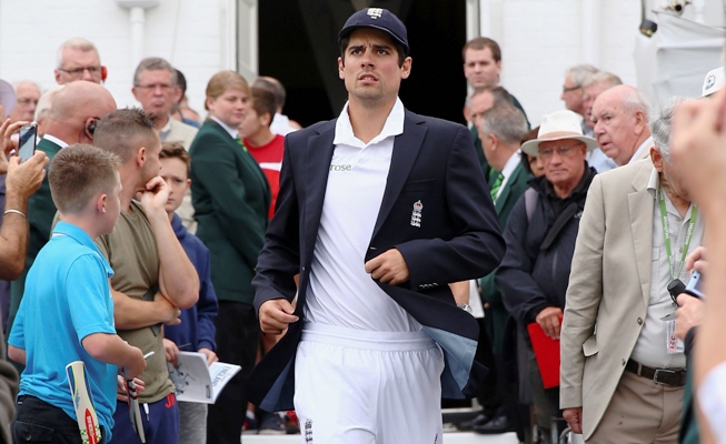 Alastair Cook of England during an Ashes Test 