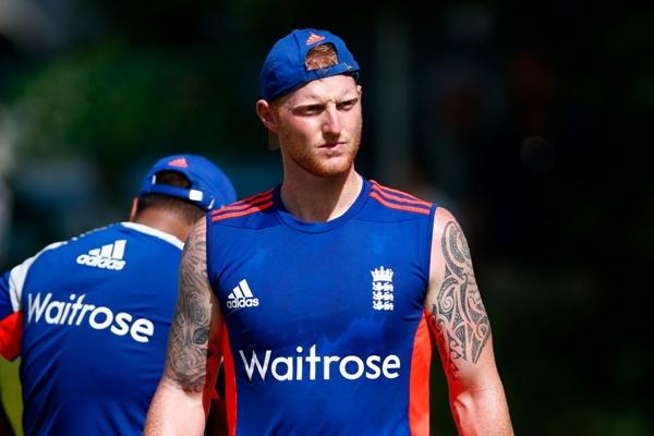 Ben Stokes of England looks on 