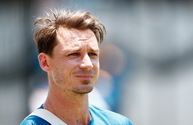 Dale Steyn of South Africa looks on 