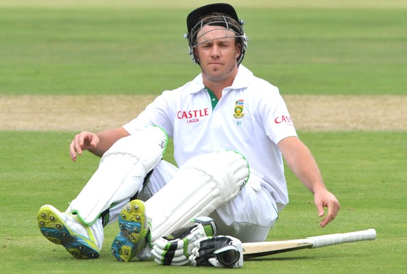 AB de Villiers of South Africa takes a breather during a game 