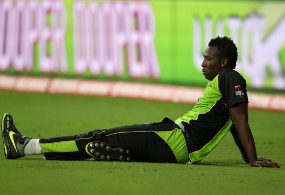 West Indies' allrounder Andre Russell