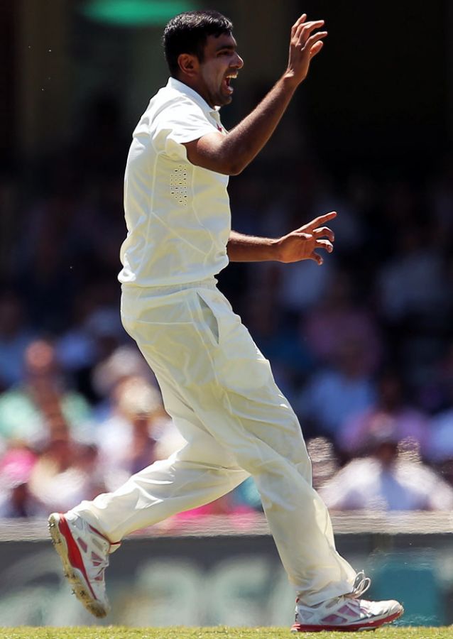 Ravichandran Ashwin celebrates a wicket