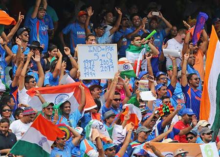 Fans at an India-Pakistan match