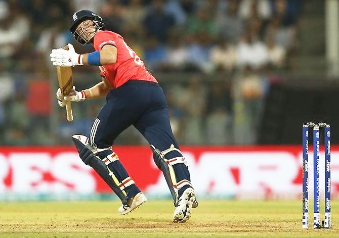 England's Joe Root plays a shot during his match-winning innings against South Africa at the ICC World Twenty20 India 2016 Super 10s Group 1 match at Wankhede Stadium in Mumbai on Friday