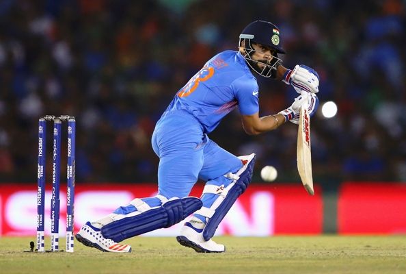 Virat Kohli of India bats during the 2016 ICC WT20 Group 2 match against Australia in Mohali 