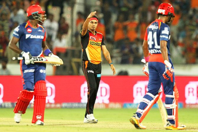 Siddharth Kaul (centre) has played for Sunrisers Hyderabad in the Indian Premier League