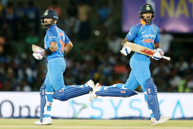 Shikhar Dhawan and Virat Kohli stitched up a 50-run partnership off just 38 balls