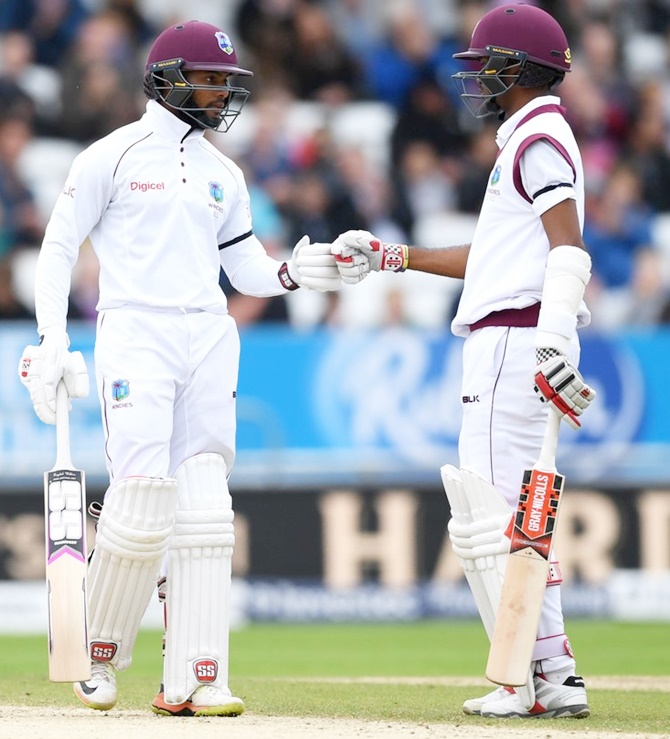 Kraigg Brathwaite and Shai Hope negotiated testing conditions well in the 2nd Test vs England
