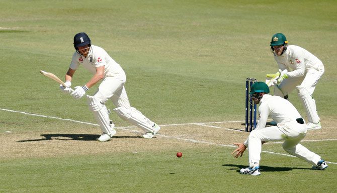 England's Jonny Bairstow bats en route his unbeaten innings of 75 on Day 1