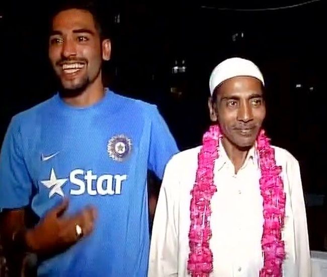 Mohammed Siraj and his father