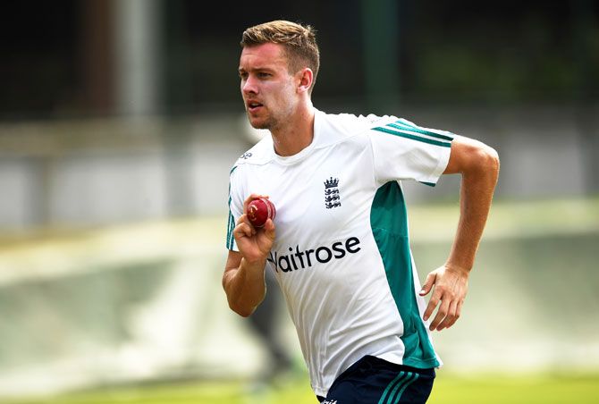 England's Jake Ball at a team training session