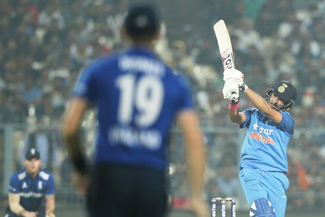 Yuvraj Singh bats during the 3rd ODI on Sunday