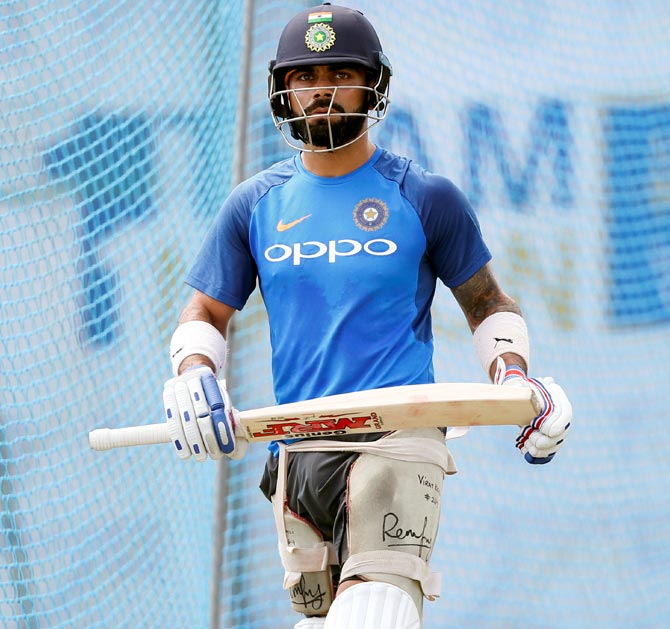 Virat Kohli is intensity personified at the nets session on Tuesday