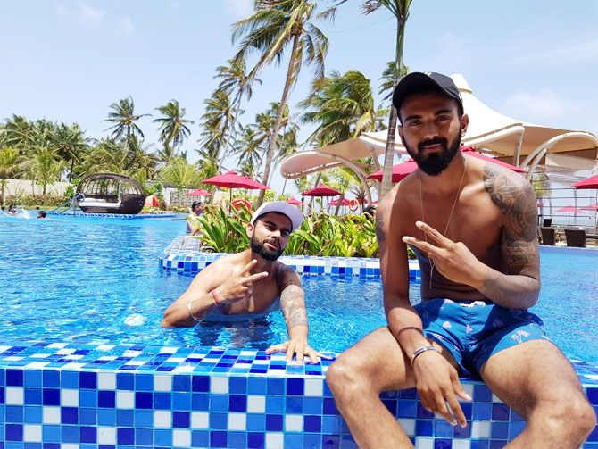 Virat Kohli and KL Rahul 'chill by the pool'