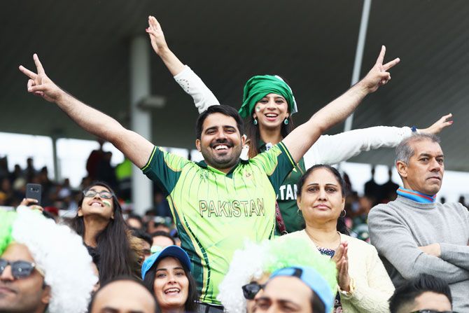 Pakistan fans enjoying themselves at the Edgbaston