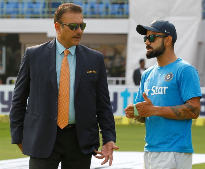 India head coach Ravi Shastri with captain Virat Kohli