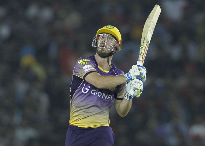 KKR's Chris Lynn goes big during his innings of 88 